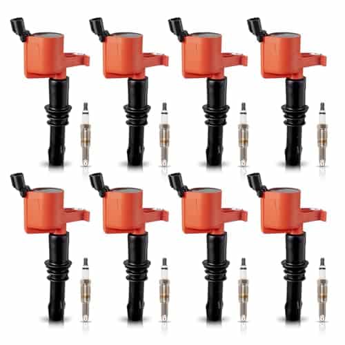 Paquete de Bobina de Encendido Roja ENA 8 y Juego de Bujías