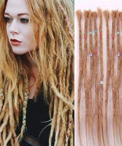 Extensiones de rastas de cabello humano hechas a mano