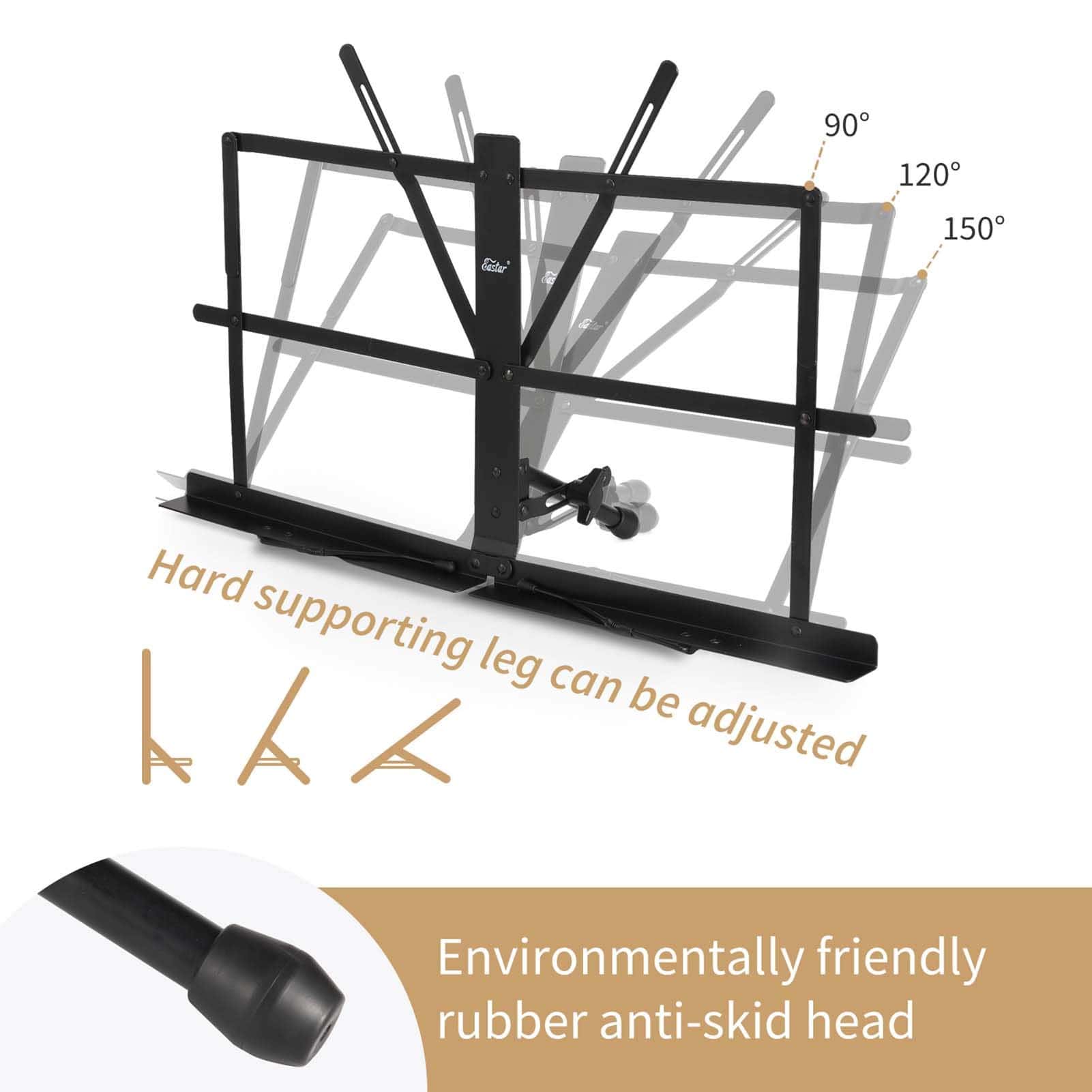 Eastar Soporte de Música de Mesa para Partituras ESMF-3, - Imagen 4