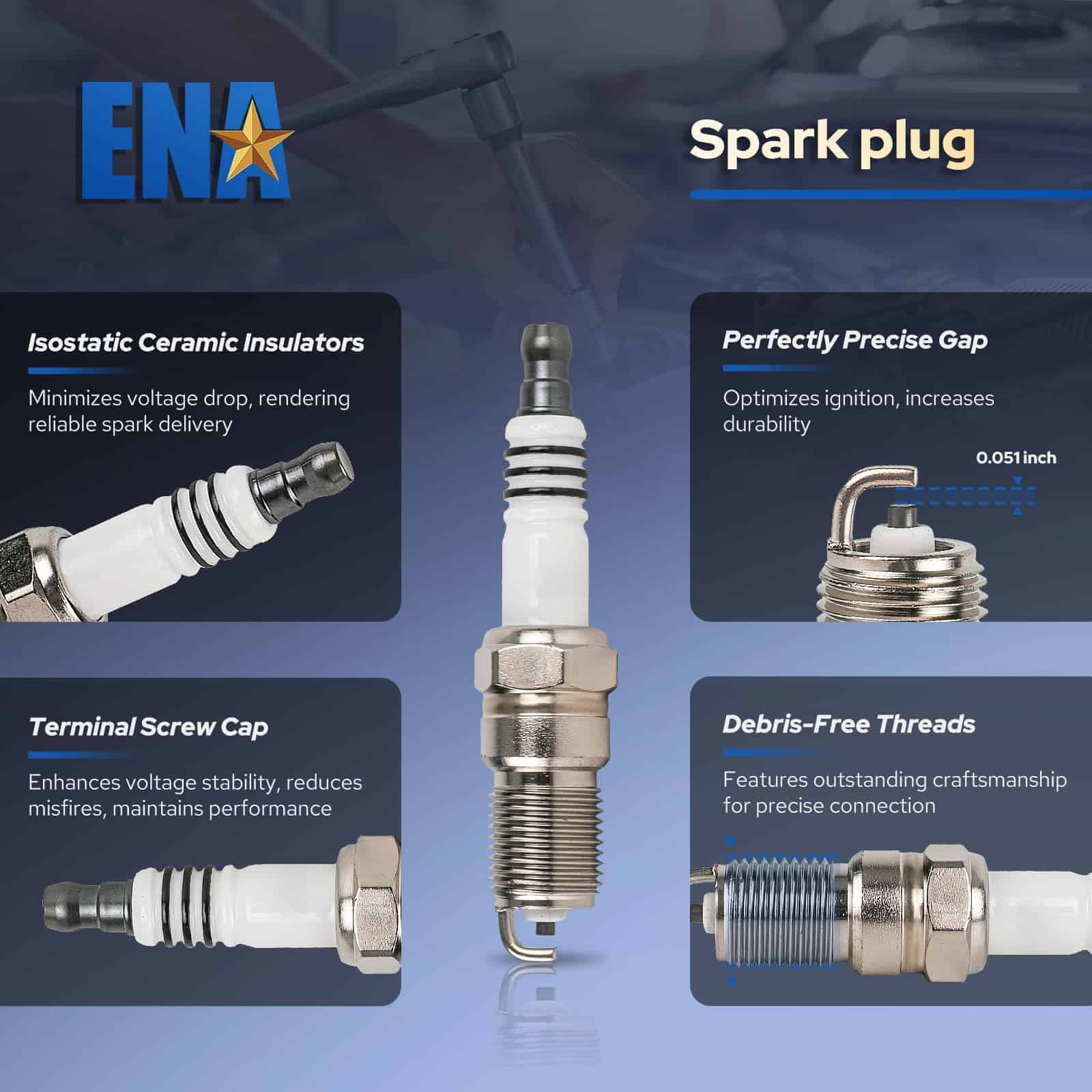 Paquete de Bobina de Encendido Amarilla ENA 8 y Bujía - Imagen 6
