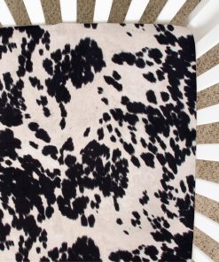 Sábana Ajustada para Cuna de Bebé con Estampado de Vaca