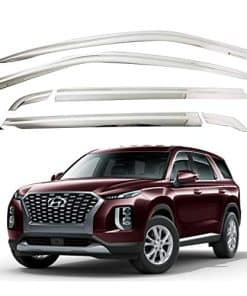 AUTOCLOVER Tape-On Rain Guards Window Visors 6 -Chrome