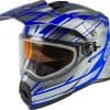 Casco GMAX G2211697, Plateado/Azul, Talla Extra Grande