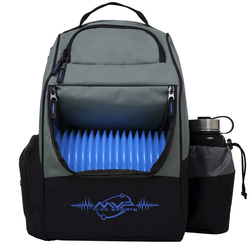 MVP Disc Sports Shuttle Mochila de disco de golf (Gris/Azul