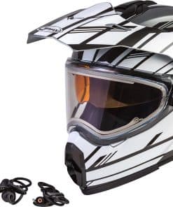 Casco GMAX G2211126, Plata/Blanco/Negro, Talla Grande