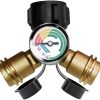 Adaptador divisor de tanque de propano DOZYANT con medidor