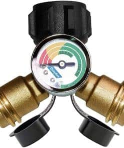 Adaptador divisor de tanque de propano DOZYANT con medidor