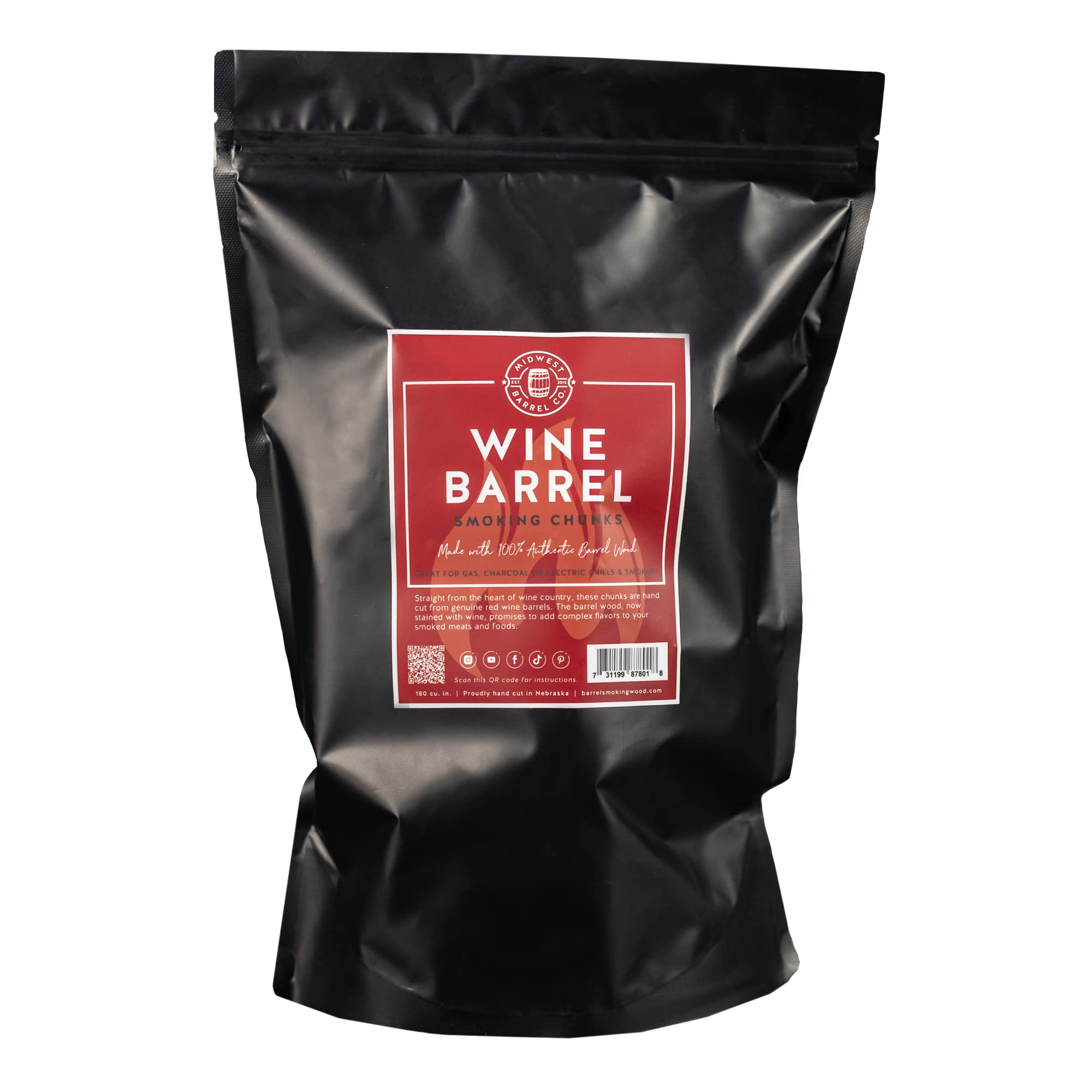 Auténtica madera para fumar de barril de Midwest Barrel