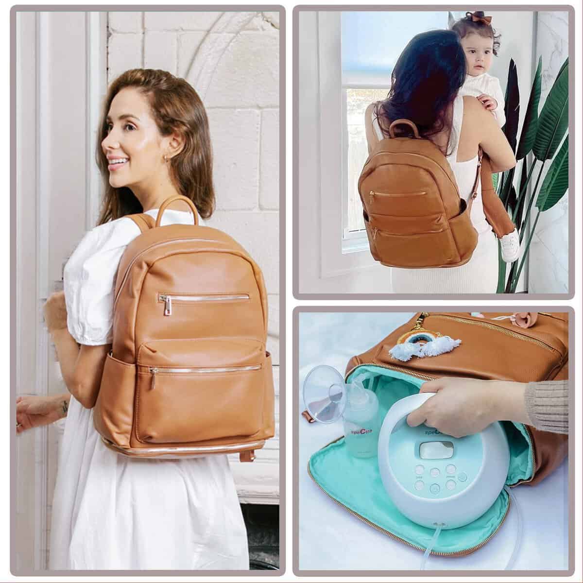 MOMINSIDE Mochila de Pañales Pequeña, 13 Bolsillos Mochila - Imagen 3