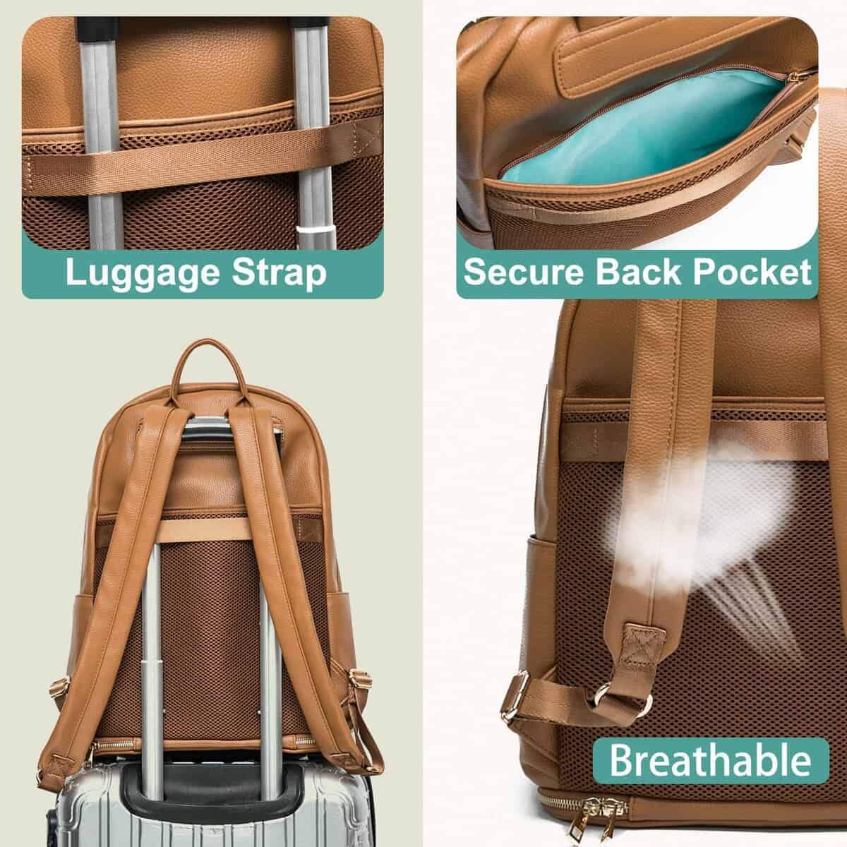 MOMINSIDE Mochila de Pañales Pequeña, 13 Bolsillos Mochila - Imagen 4