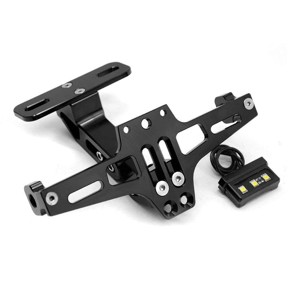 Soporte universal de matrícula para motocicleta con luz