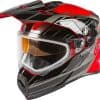 Casco GMAX G2211374, Rojo/Negro/Plata, Talla Pequeña