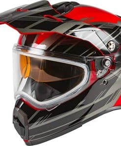 Casco GMAX G2211374, Rojo/Negro/Plata, Talla Pequeña