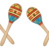 Beistle 4 Piezas de Maracas Mexicanas de Madera Decoradas a
