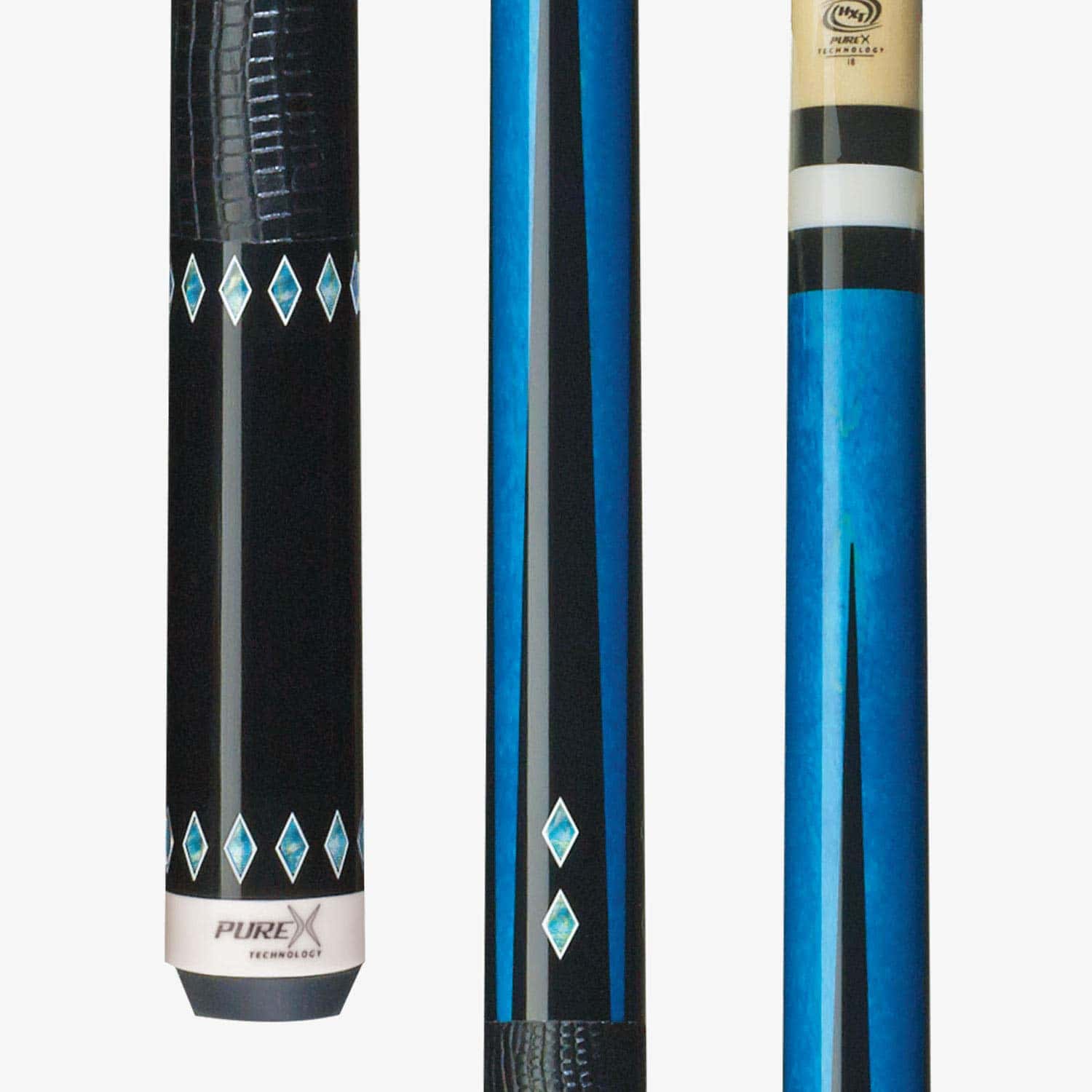 Palo de billar PureX HXT32 Teal Birdseye/Glistening Teal