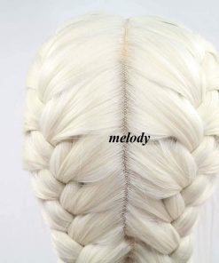 Pelucas rubias trenzadas dobles Melody con pelo de bebé