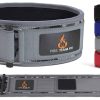 Cinturón de peso Fire Team Fit de 4 pulgadas (Gris, Pequeño)