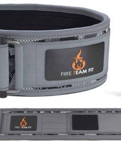 Cinturón de Peso de 4 pulgadas Fire Team Fit (Gris, Grande)