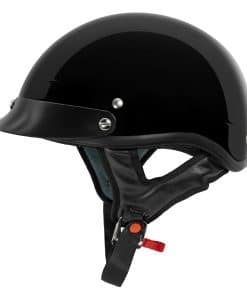 Casco de motocicleta VCAN Cruiser Solid -Negro Brillante