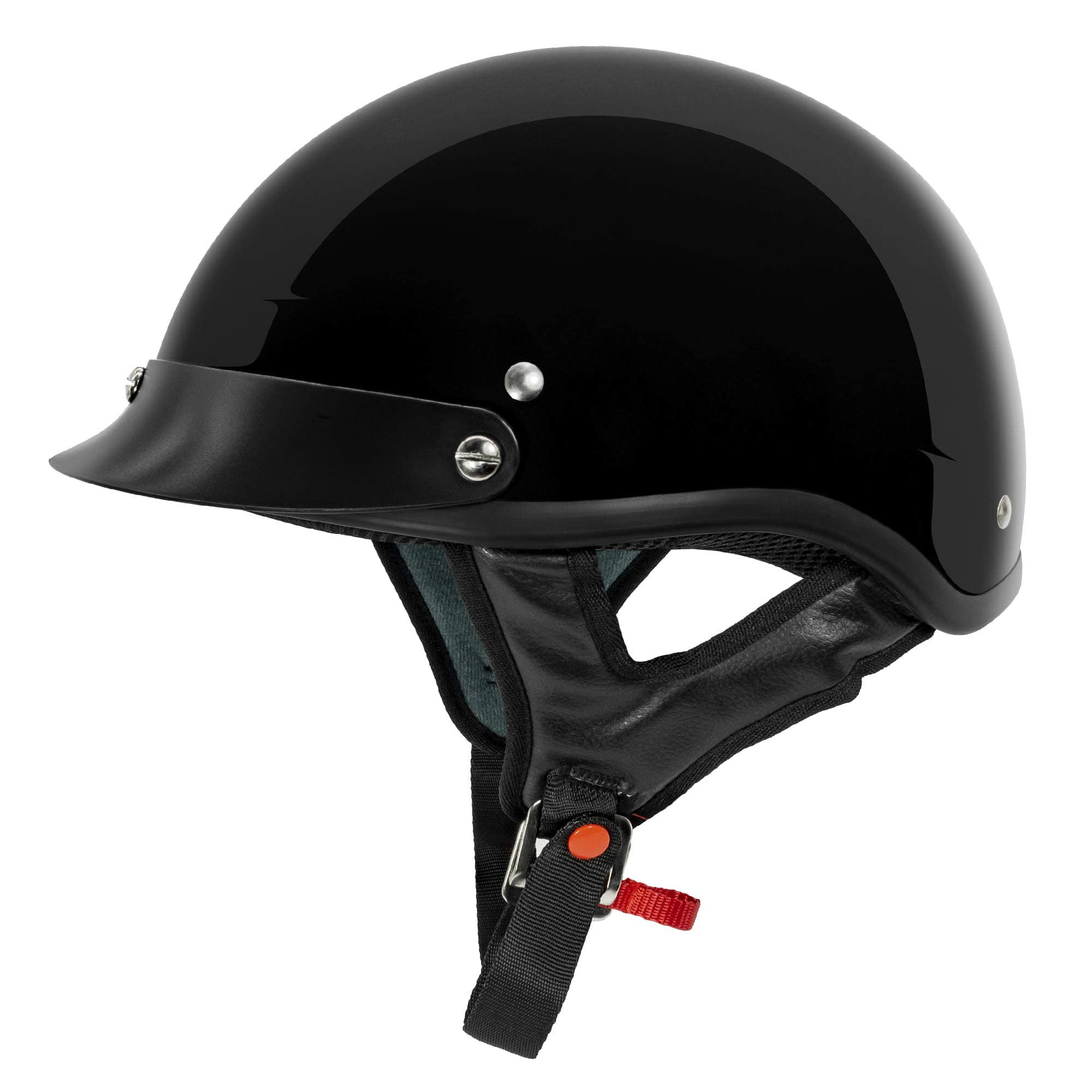 Casco de motocicleta VCAN Cruiser Solid -Negro Brillante