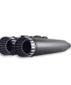 SHARKROAD 4" Silenciadores de Escape Negros para Harley