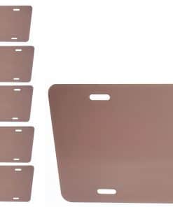 10x Marrón - Placas de Licencia de Aluminio Anodizado de
