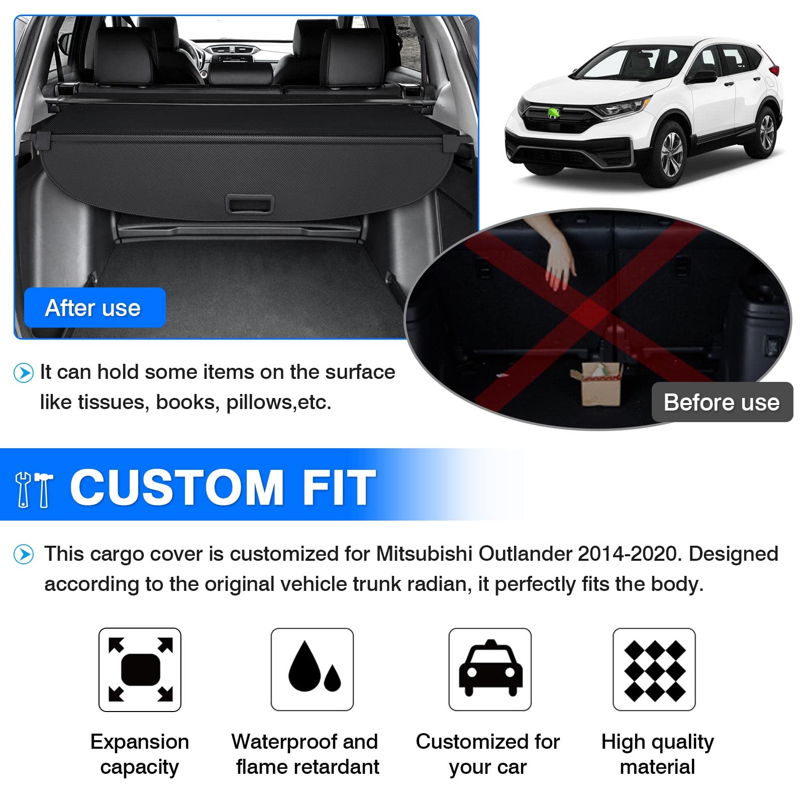 Cubierta de carga para Honda CR-V 2017-2021 2022 Accesorios - Imagen 5