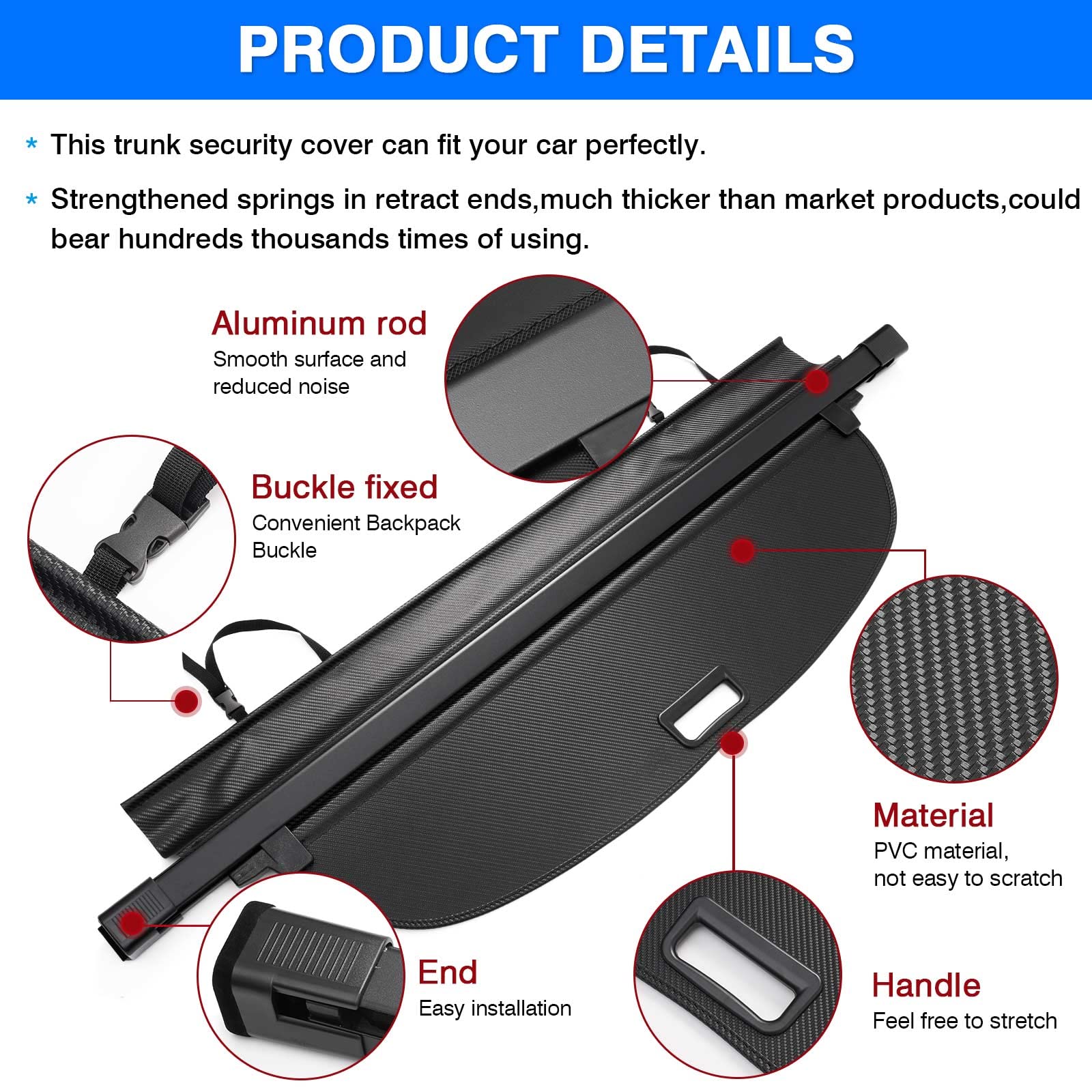 Cubierta de carga para Honda CR-V 2017-2021 2022 Accesorios - Imagen 6
