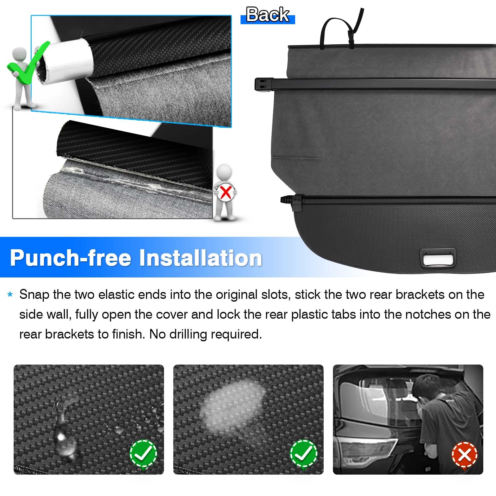 Cubierta de carga para Honda CR-V 2017-2021 2022 Accesorios - Imagen 8