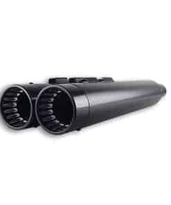SHARKROAD 4” Silenciadores Negros Slip On para Harley