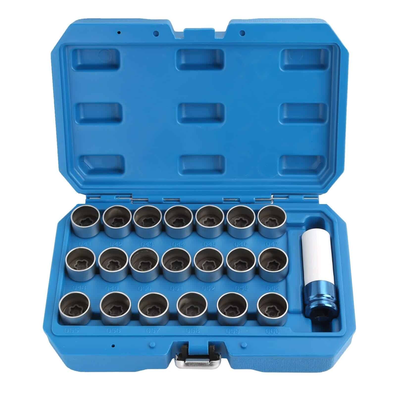 Juego de 21 llaves maestras para tuercas de rueda de