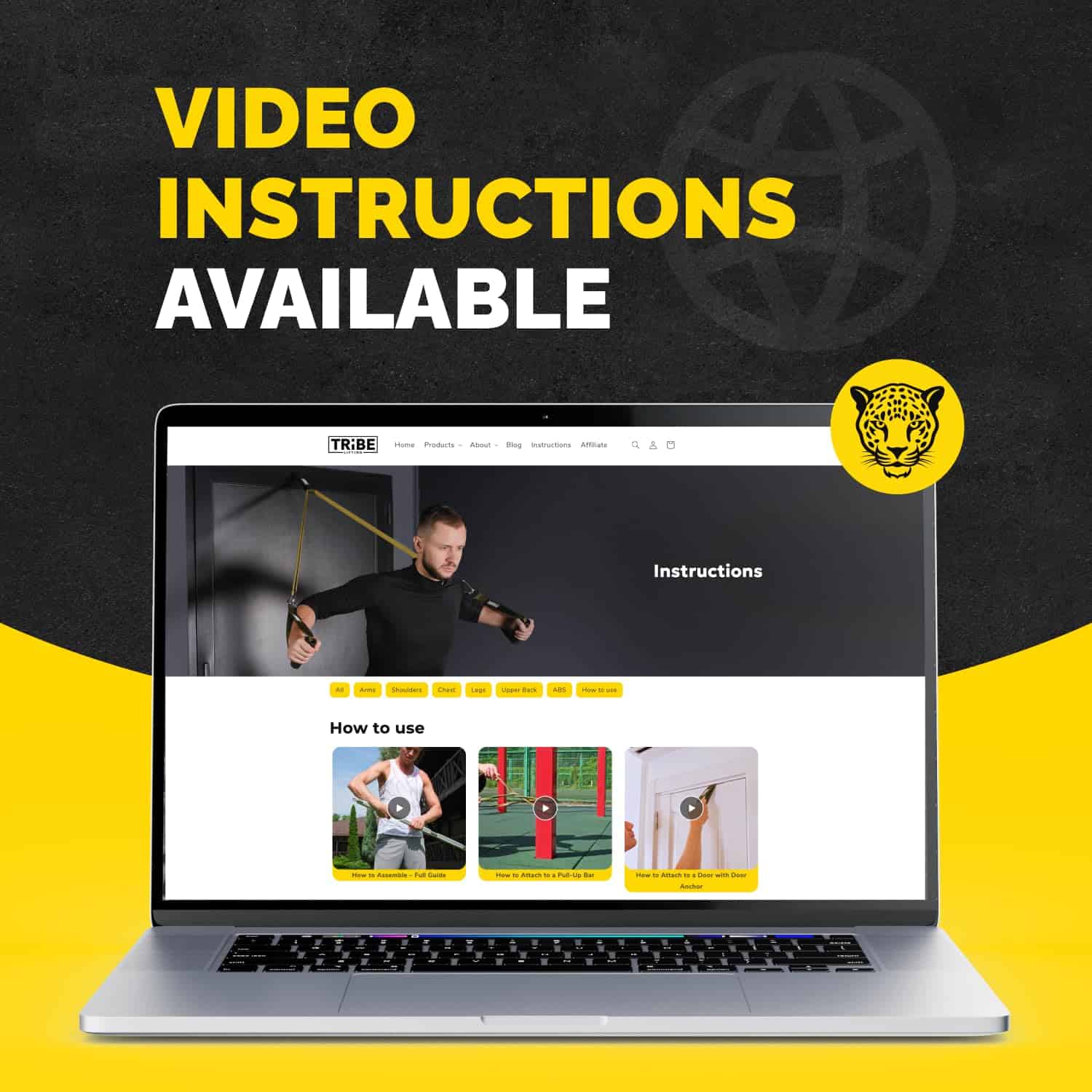 Bandas de Resistencia Largas para Hombres y -Negro - Imagen 5