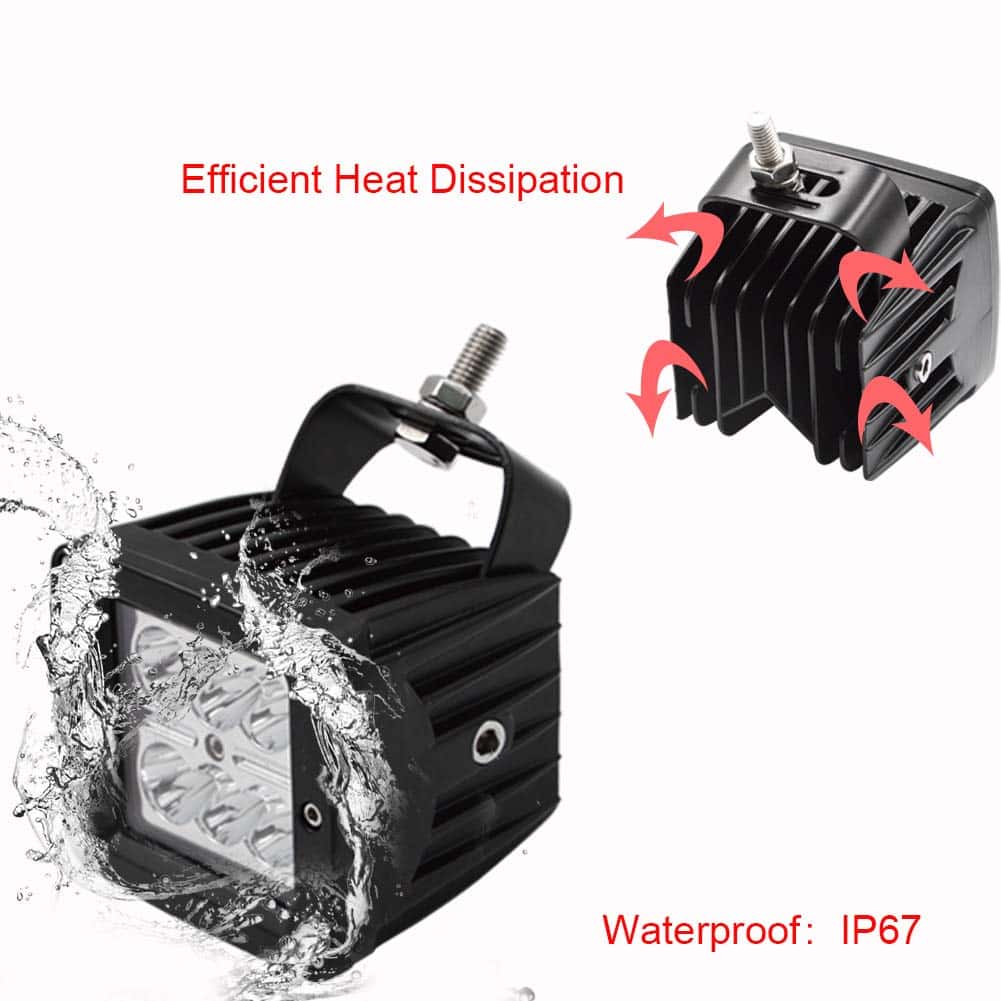 2pcs 4 Pulgadas 18W RZR Focos de luz LED Spot, con kit de - Imagen 5