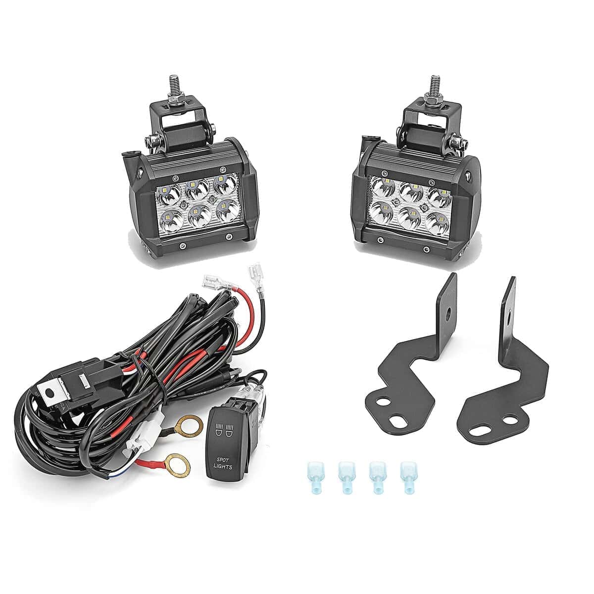 2pcs 4 Pulgadas 18W RZR Focos de luz LED Spot, con kit de