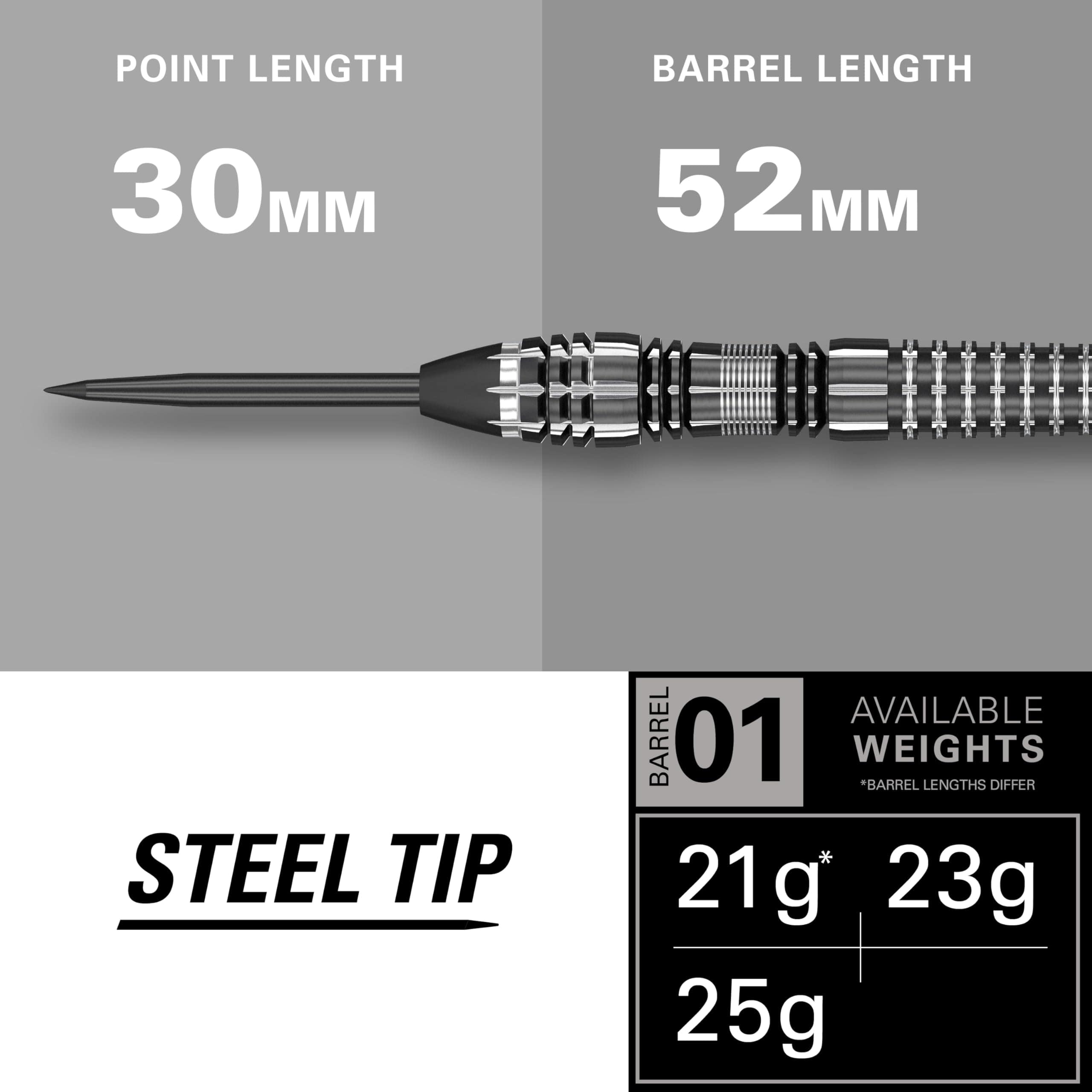 TARGET Darts Phil Taylor Power 8-Zero 4 Black Steel Tip - Imagen 4