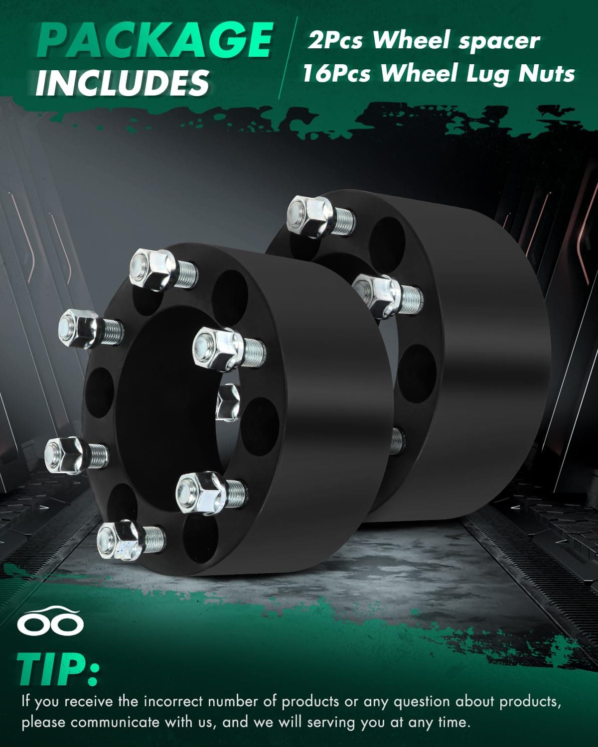 SCITOO 2Pcs Separadores de Rueda 3 pulgadas 6x5.5 Bore - Imagen 8