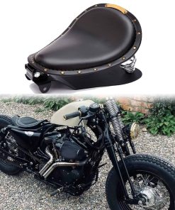 Asiento de Motocicleta Solo con Muelles de Remache Negro