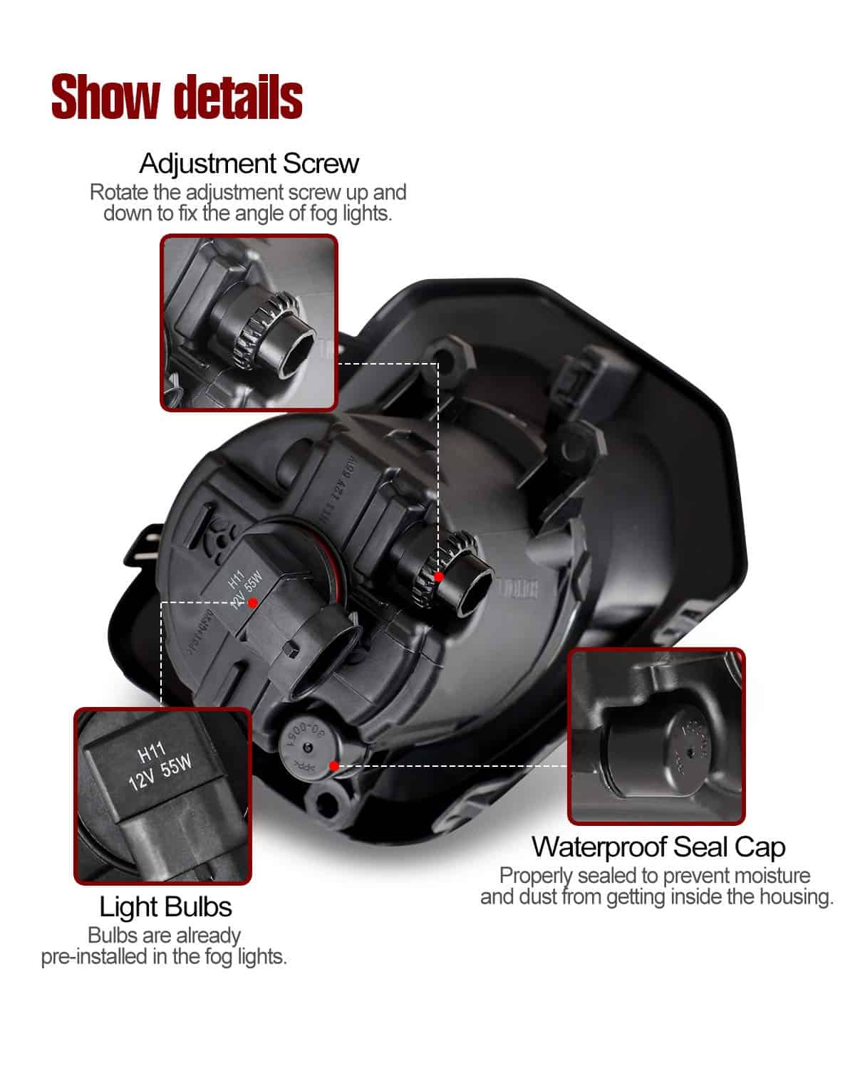 Ensamblaje de luz antiniebla AUTOWIKI para Toyota Tacoma - Imagen 6