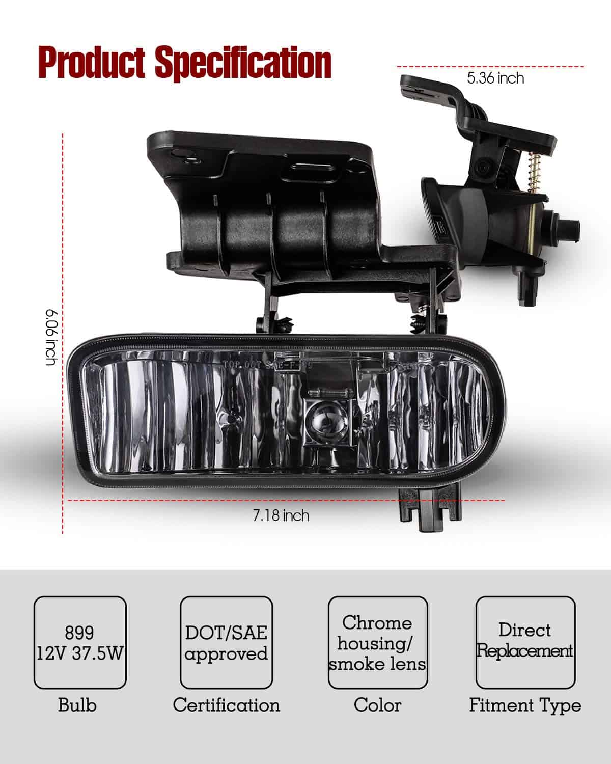 Faro de niebla AUTOWIKI para Chevy Silverado 1999-2002/ - Imagen 6