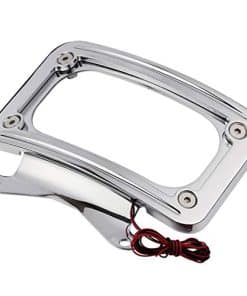 Marco de matrícula curvado para motocicleta con luz LED