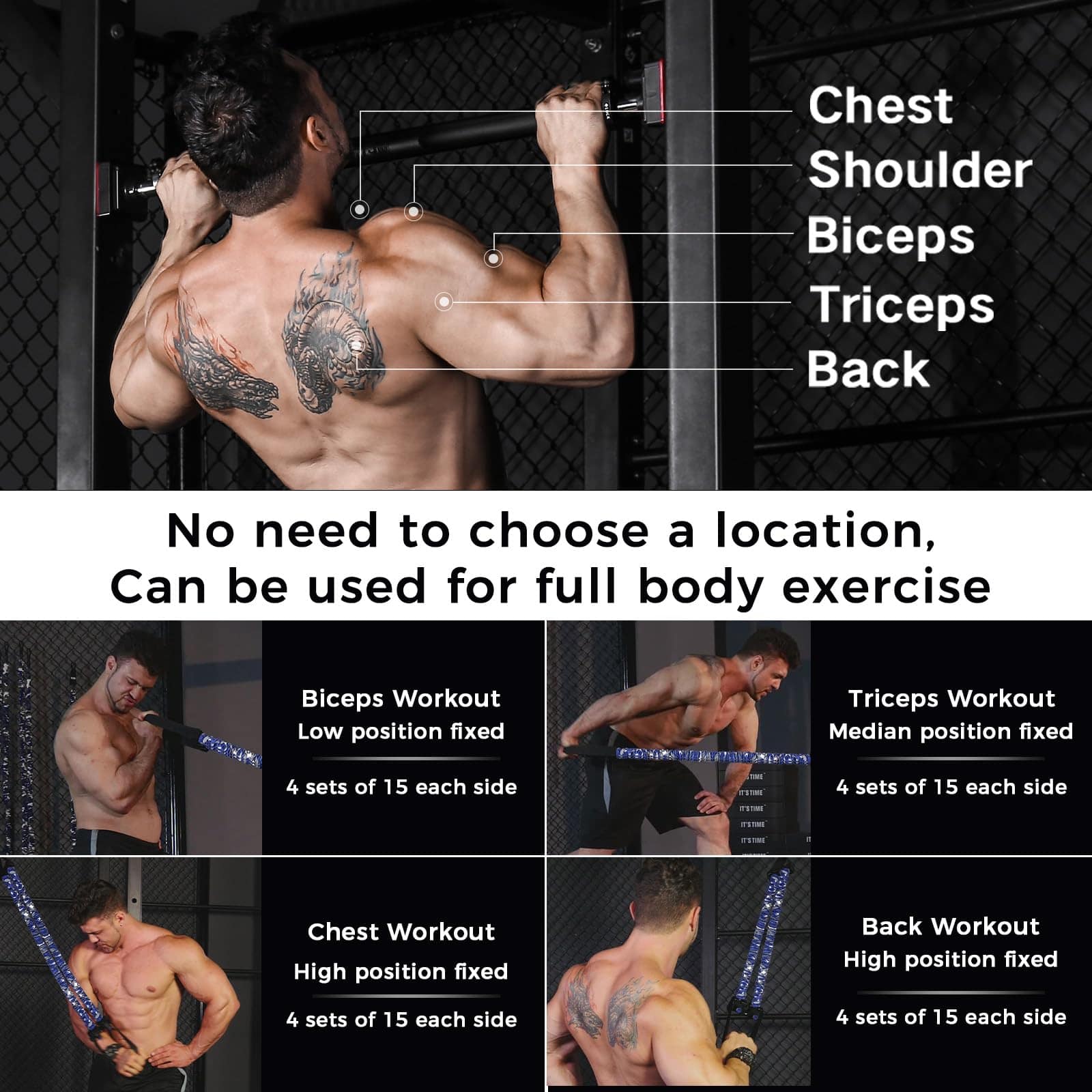 Bandas de Asistencia para Pull Ups Innstar - Juego de 3 - Imagen 5