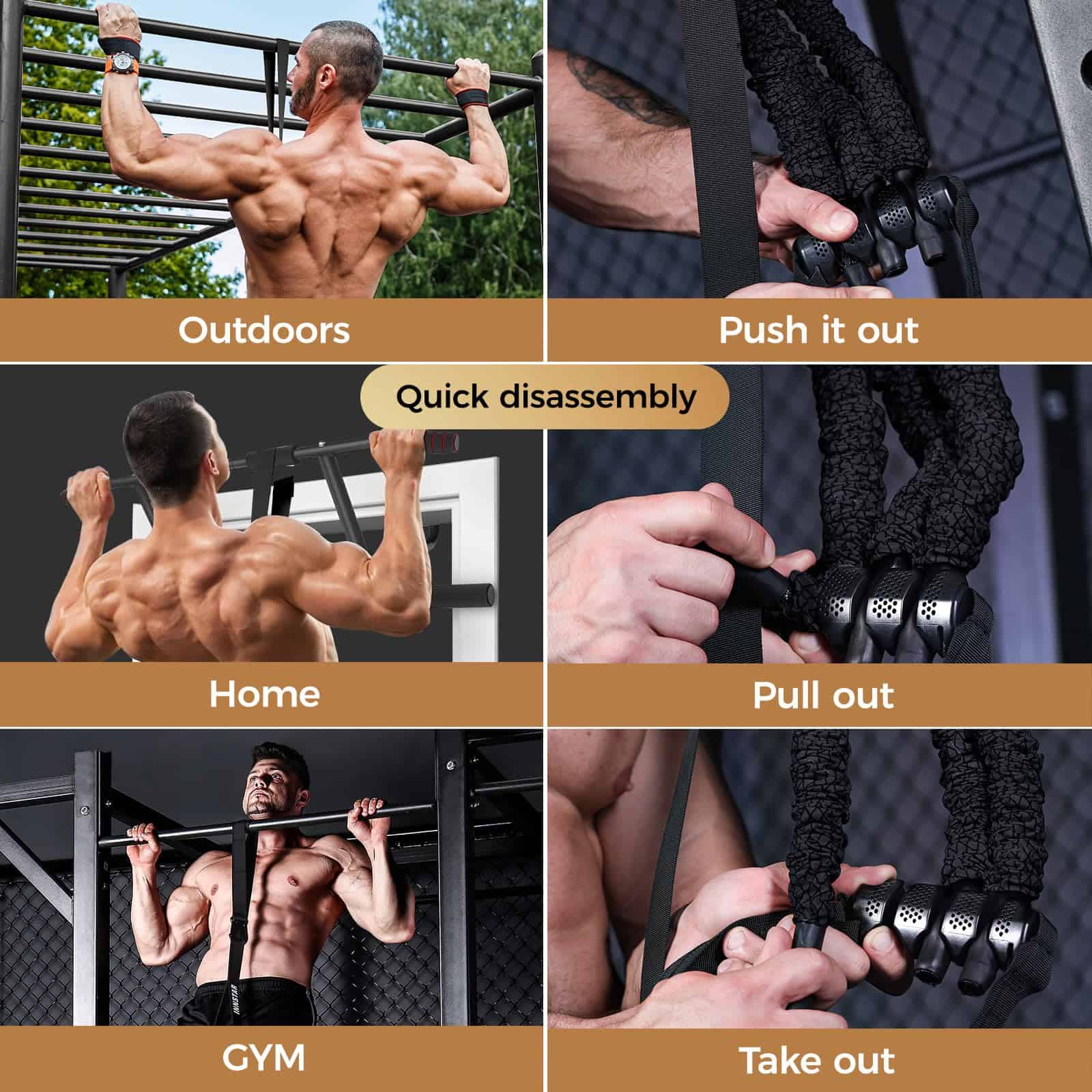 Bandas de Asistencia para Pull Ups Innstar - Juego de 3 - Imagen 7