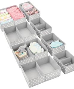 Organizador de cajones de tela mDesign, para Guardarropa de