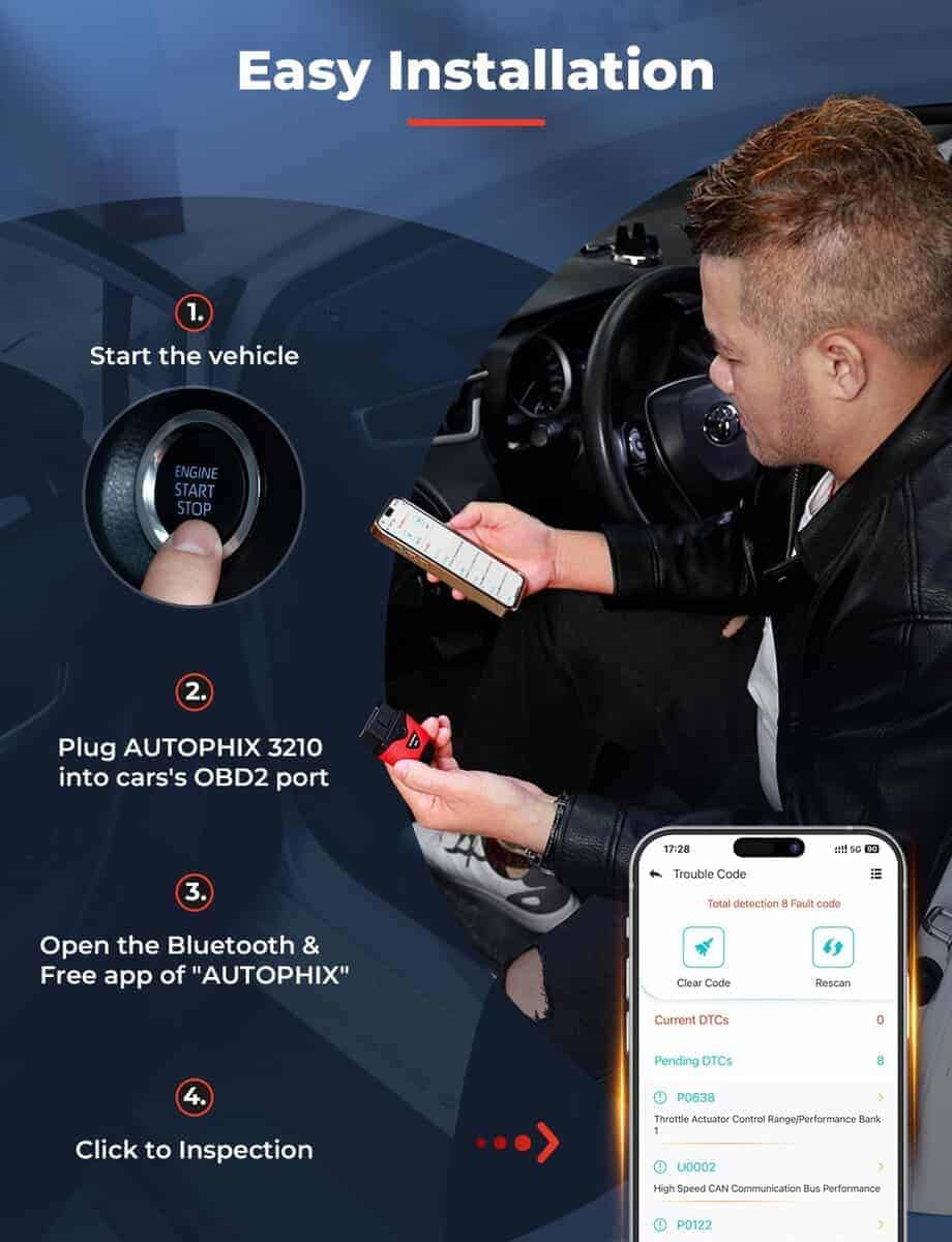 AUTOPHIX 3210 Escáner OBD2 Bluetooth, Lector de Códigos de - Imagen 4