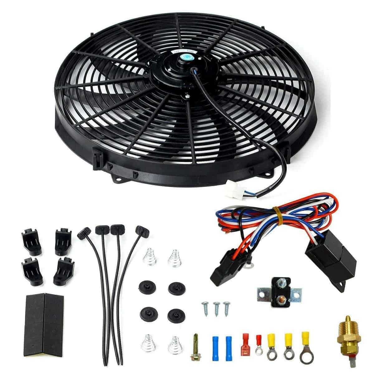 BLACKHORSE-RACING 16" Ventilador de Radiador Eléctrico 16