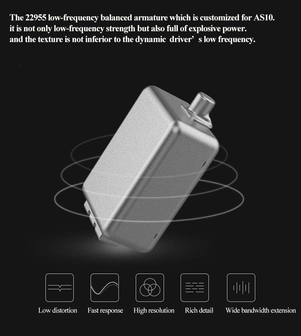 Audífonos internos, KZ AS10 Cinco Armaturas Balanceadas - Imagen 9