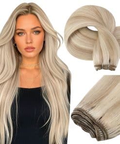 Easyouth Extensiones de Cabello en Trama Streaked