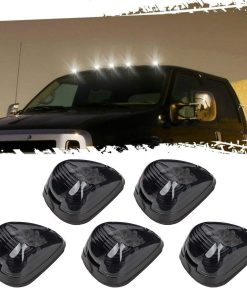 5 piezas de luces de marcador de techo con lente ahumada y