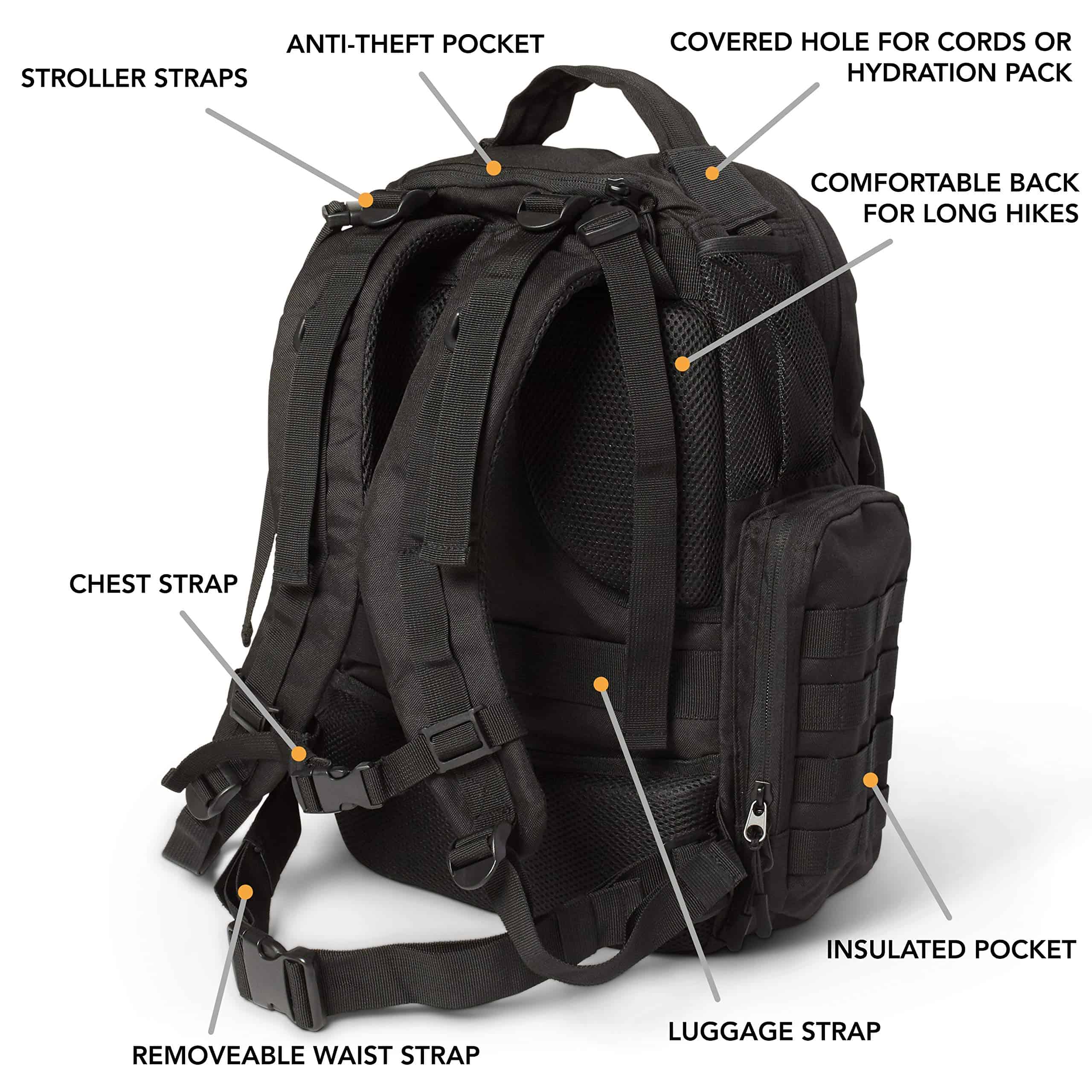 Mochila cambiador para hombres - Equipo de bebé - Mochila - Imagen 4