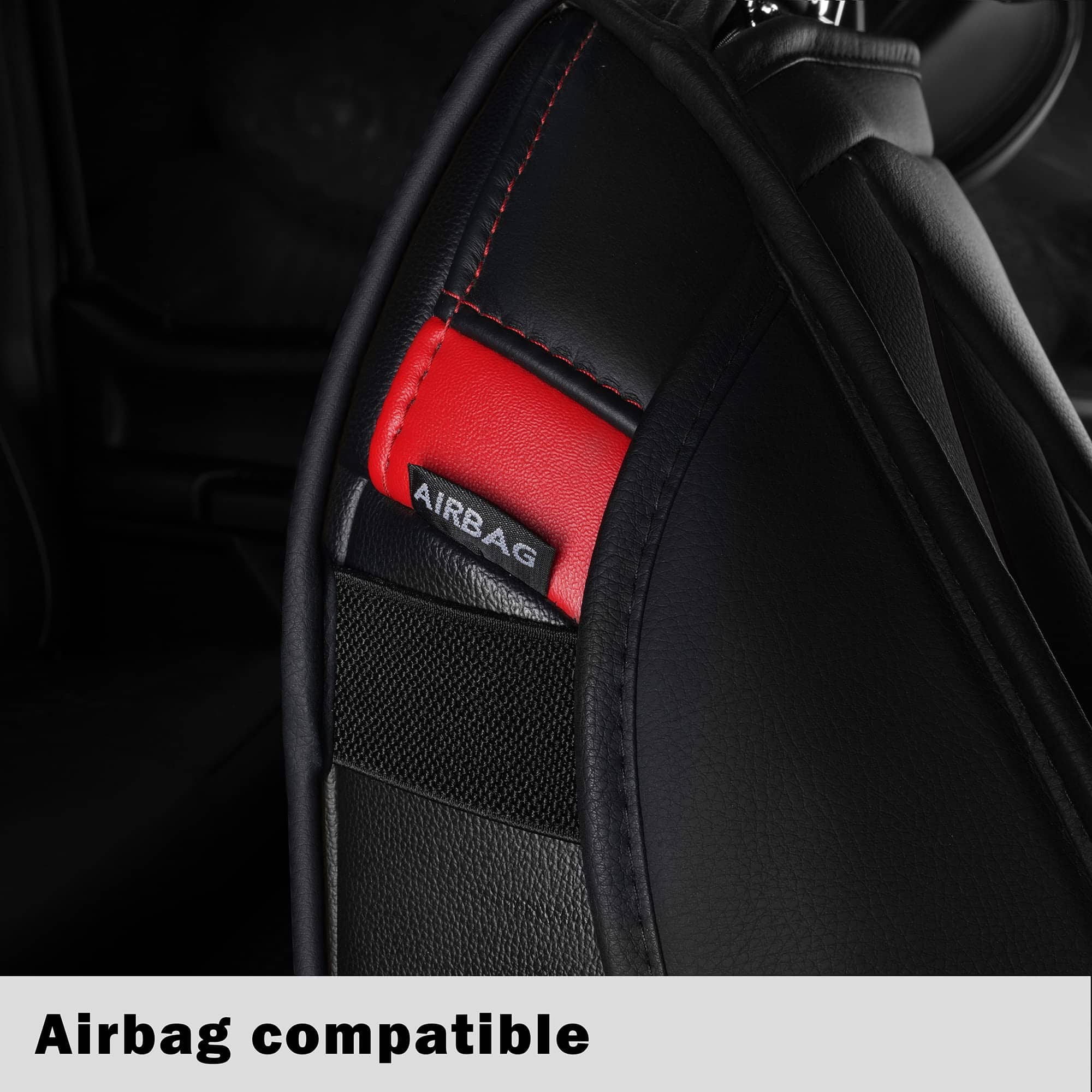 Fundas de asiento para automóvil LUCKYMAN CLUB con piel - Imagen 5